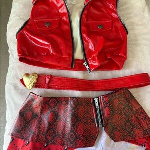 Disney Descendants Rise of Red Faux Leather Apparel Costume ❤️